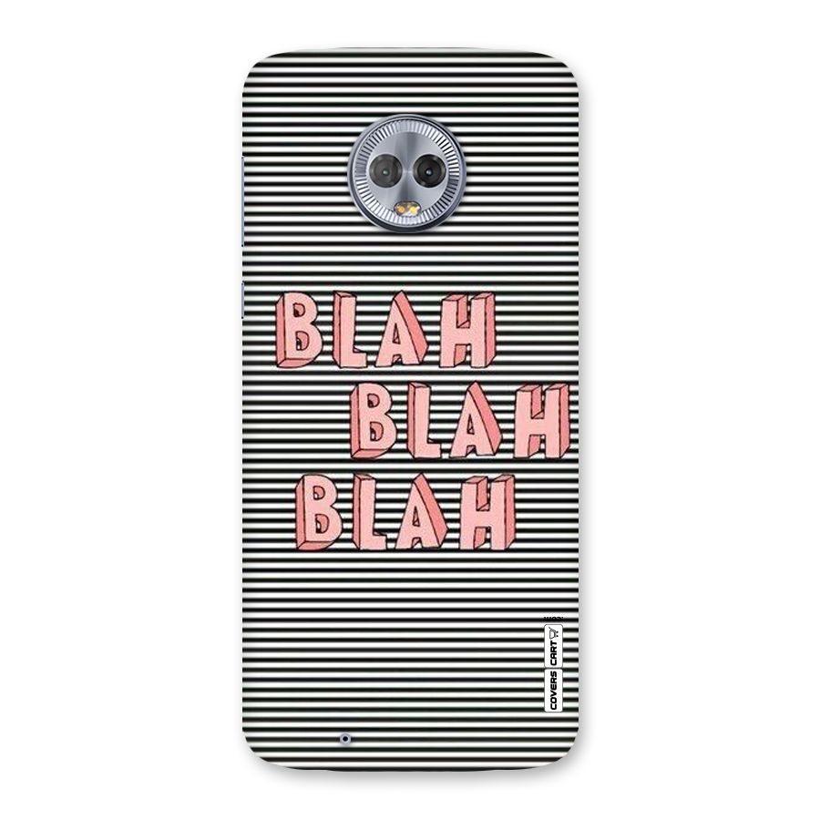 Blah Stripes Back Case for Moto G6