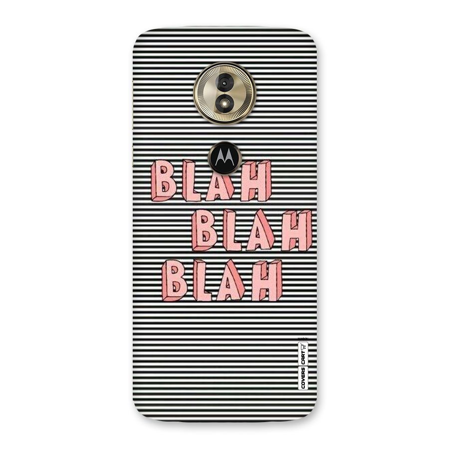 Blah Stripes Back Case for Moto G6 Play
