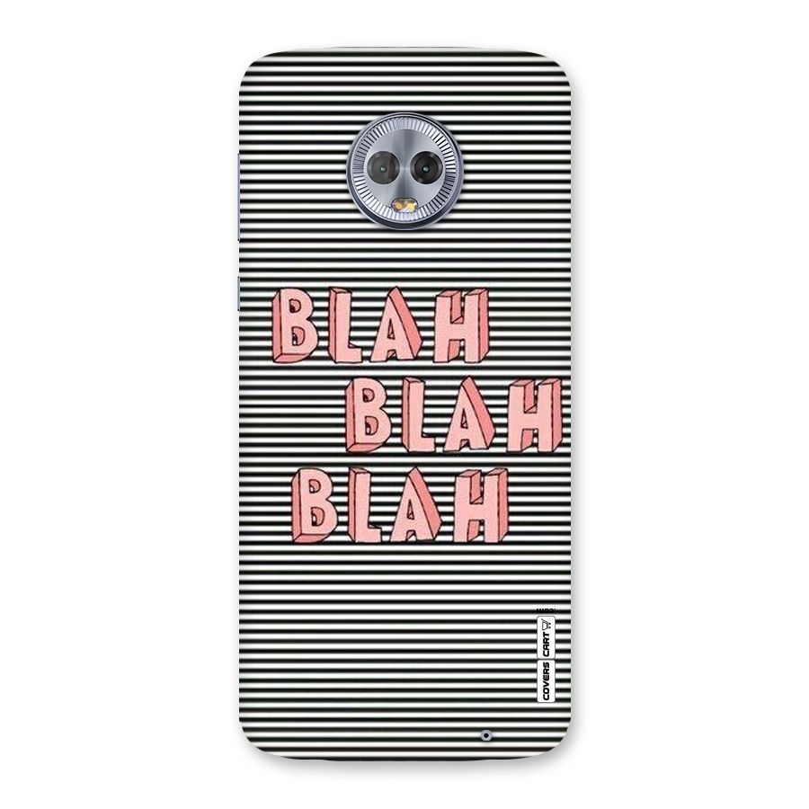 Blah Stripes Back Case for Moto G6 Plus