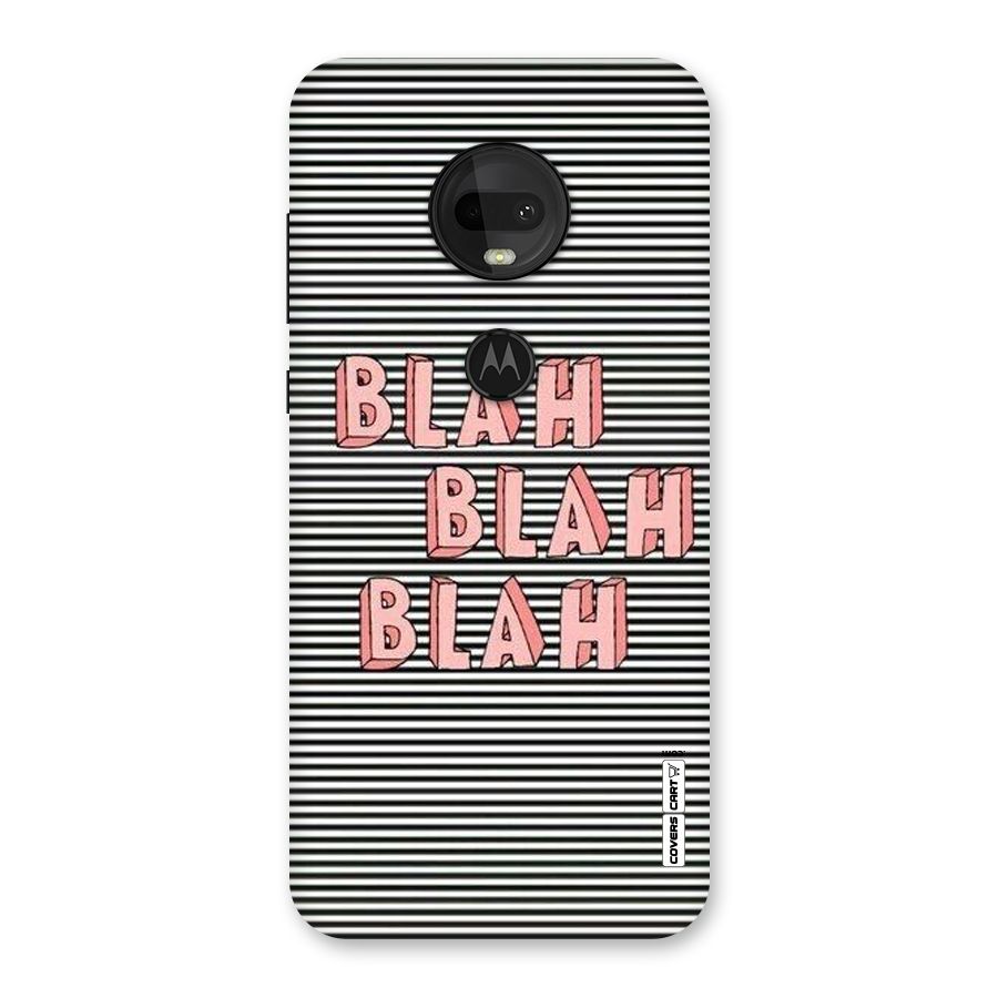 Blah Stripes Back Case for Moto G7
