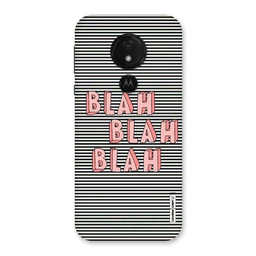 Blah Stripes Back Case for Moto G7 Power