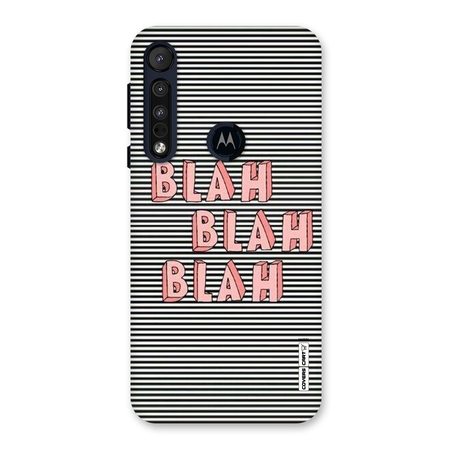 Blah Stripes Back Case for Motorola One Macro