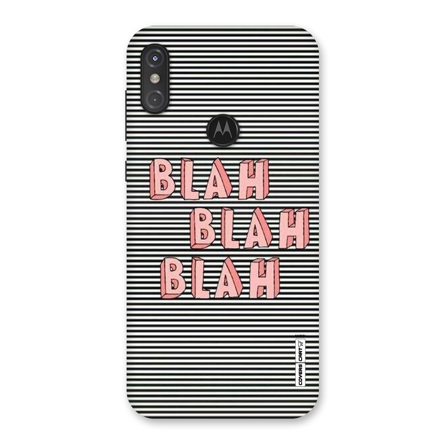 Blah Stripes Back Case for Motorola One Power