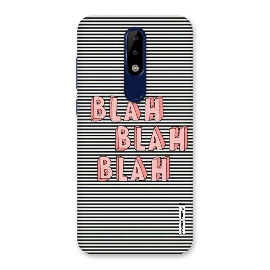 Blah Stripes Back Case for Nokia 5.1 Plus