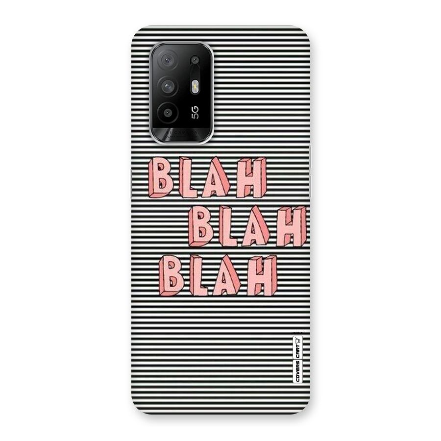 Blah Stripes Back Case for Oppo F19 Pro Plus 5G