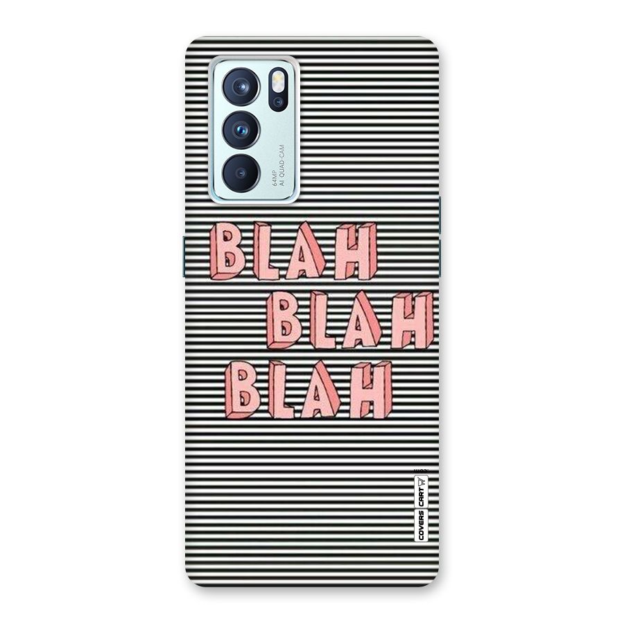 Blah Stripes Back Case for Oppo Reno6 Pro 5G