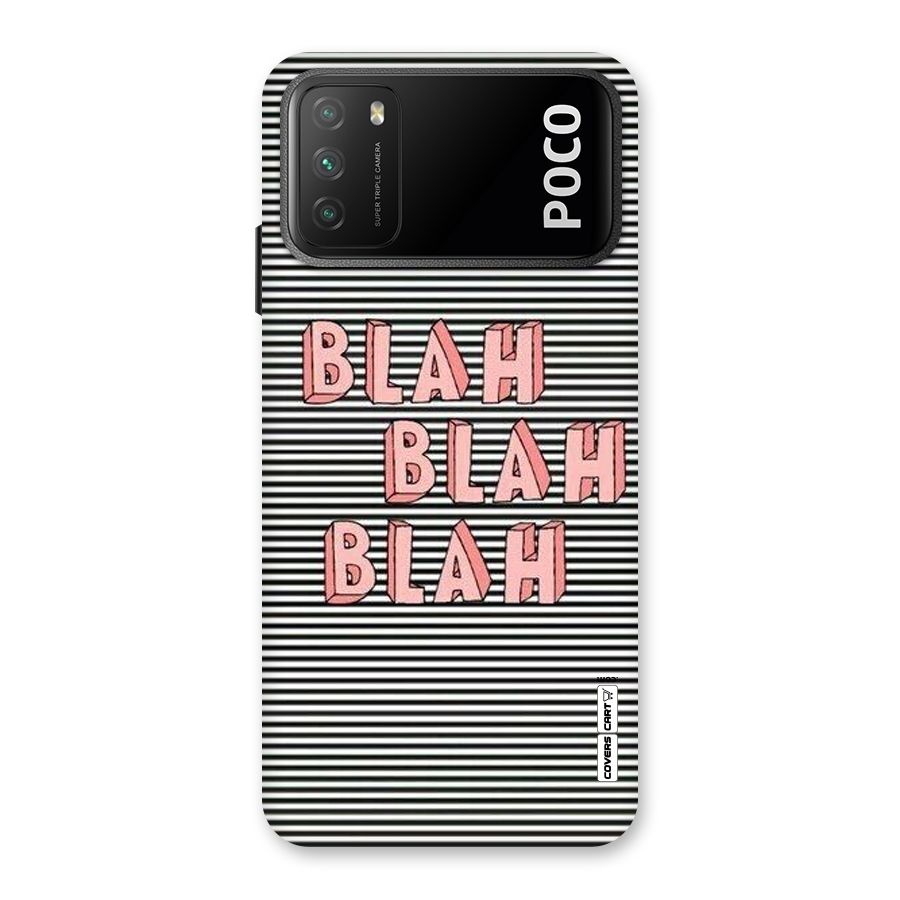 Blah Stripes Back Case for Poco M3