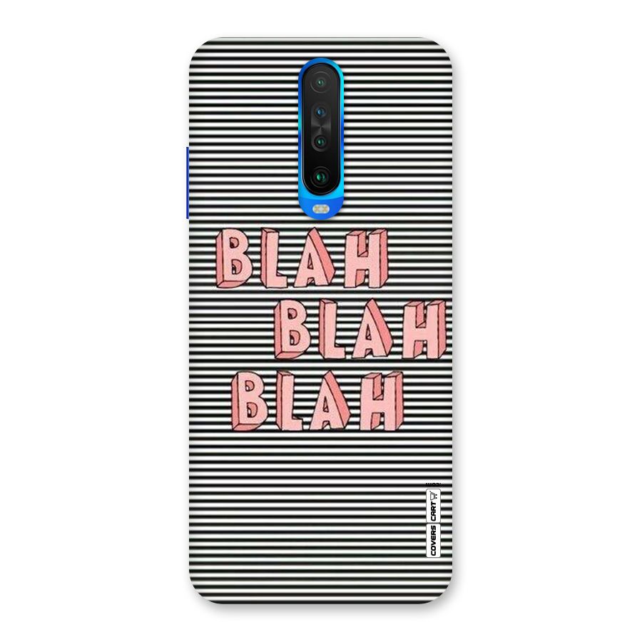 Blah Stripes Back Case for Poco X2