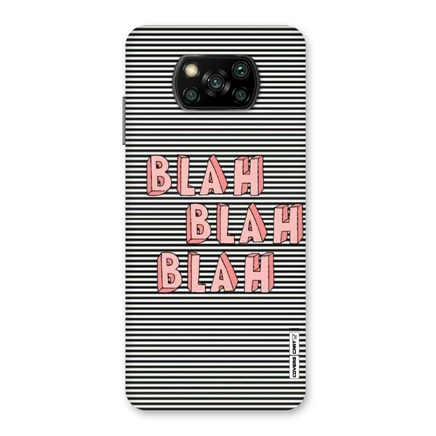 Blah Stripes Back Case for Poco X3