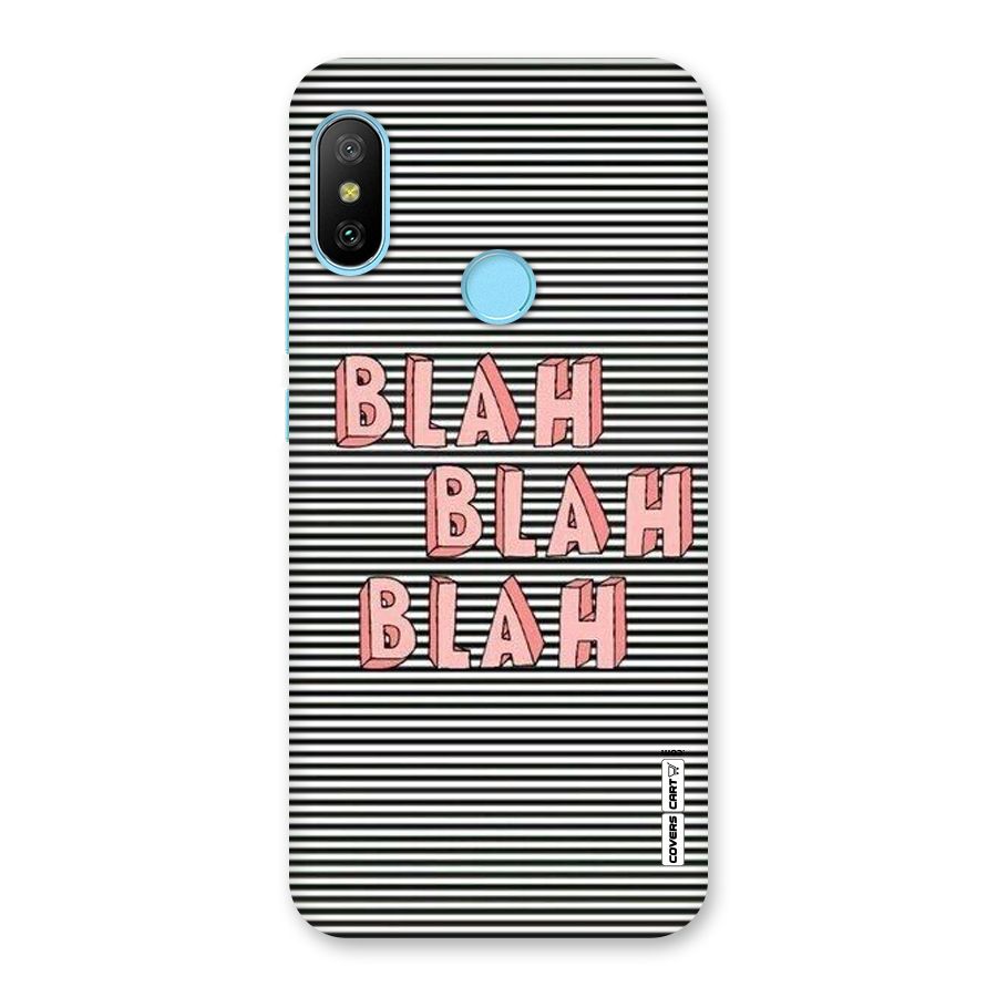 Blah Stripes Back Case for Redmi 6 Pro
