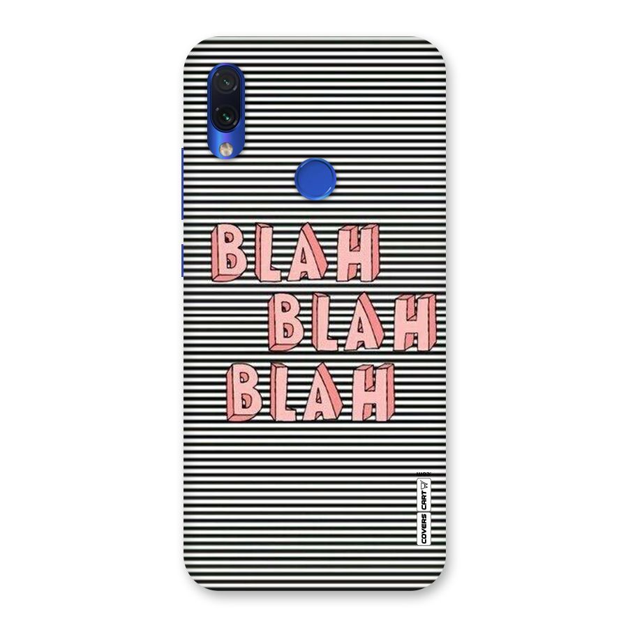 Blah Stripes Back Case for Redmi Note 7