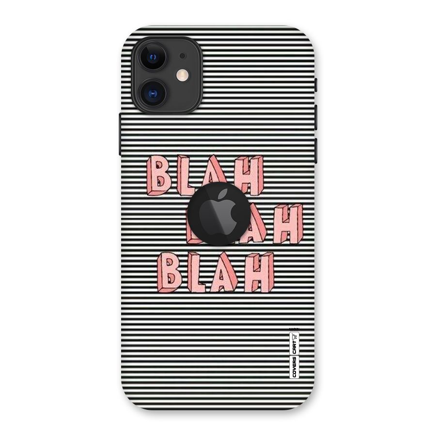 Blah Stripes Back Case for iPhone 11 Logo Cut