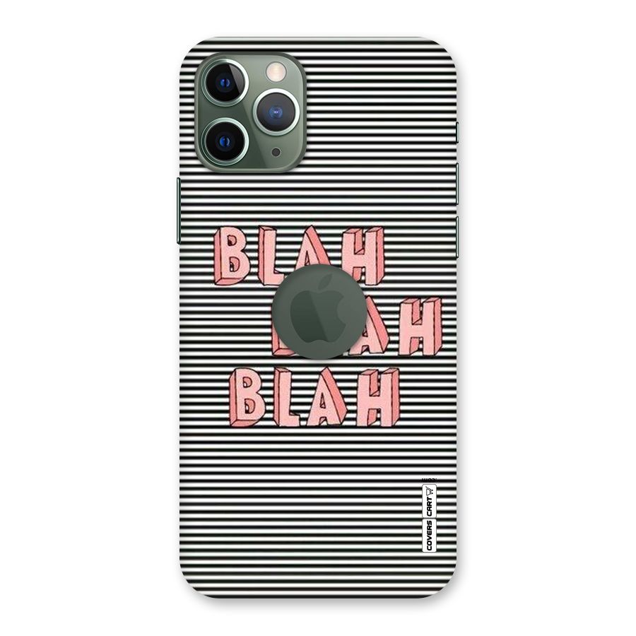 Blah Stripes Back Case for iPhone 11 Pro Logo  Cut