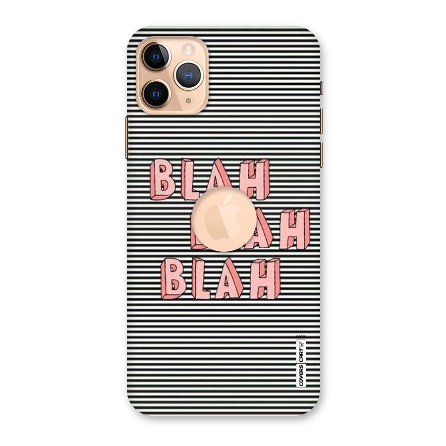 Blah Stripes Back Case for iPhone 11 Pro Max Logo Cut