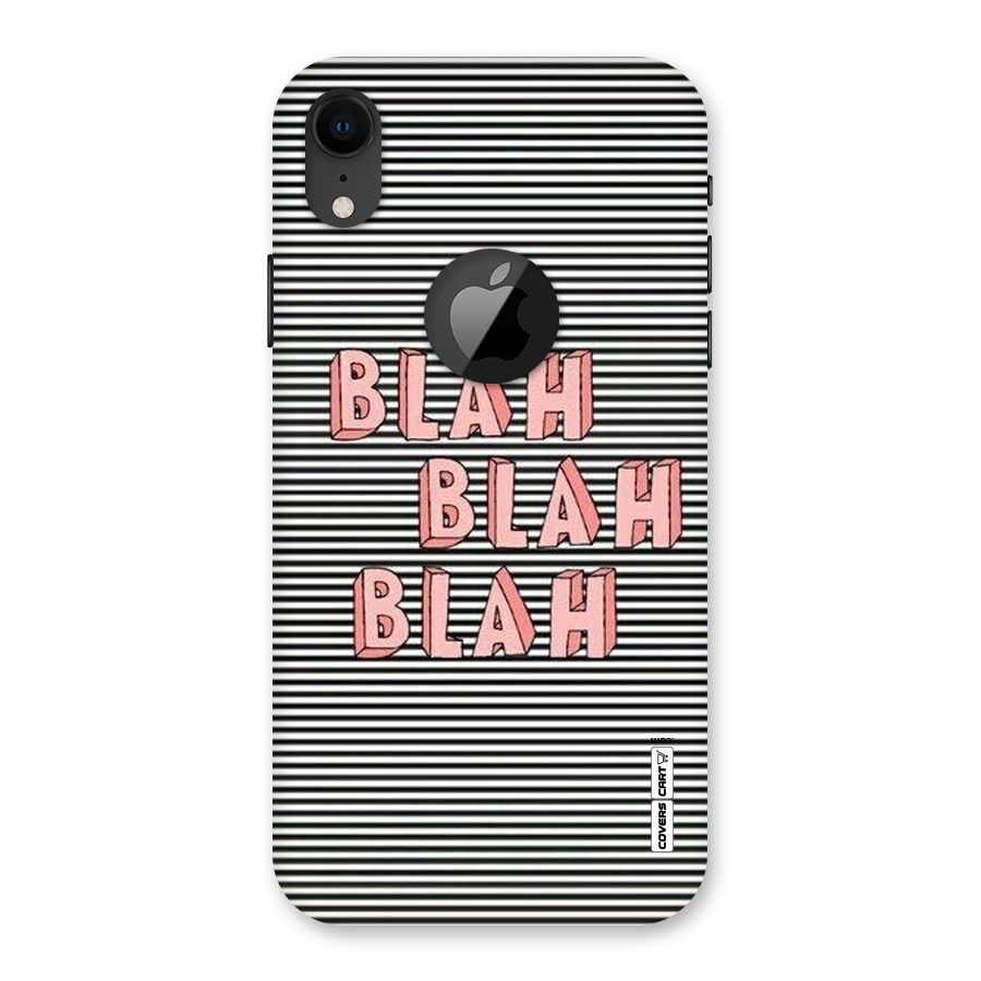 Blah Stripes Back Case for iPhone XR Logo Cut