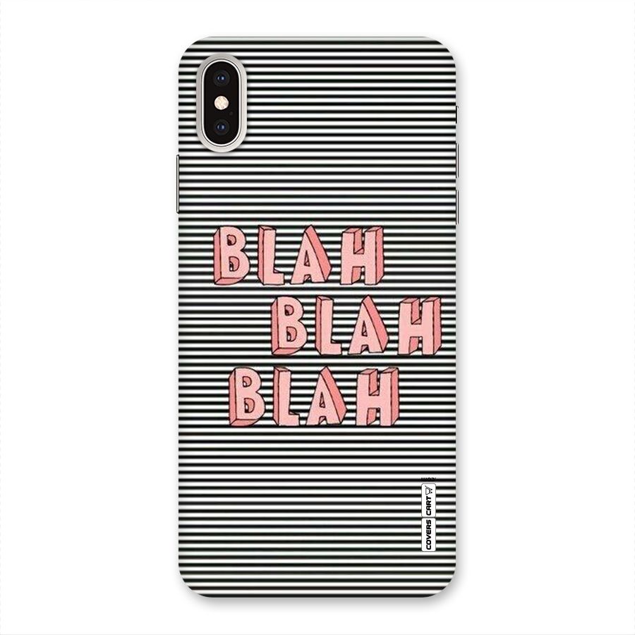 Blah Stripes Back Case for iPhone XS Max
