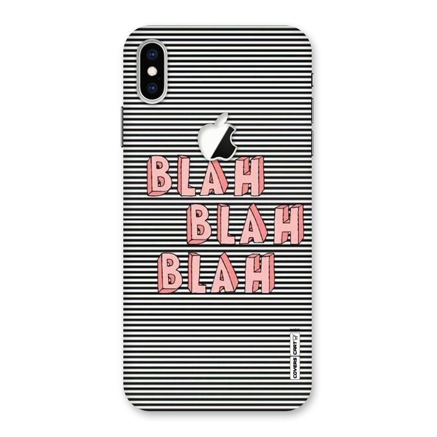 Blah Stripes Back Case for iPhone XS Max Apple Cut