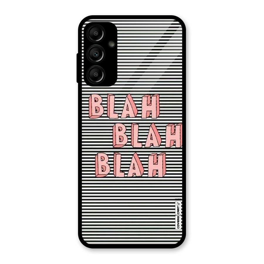 Blah Stripes Glass Back Case for Galaxy A14 5G