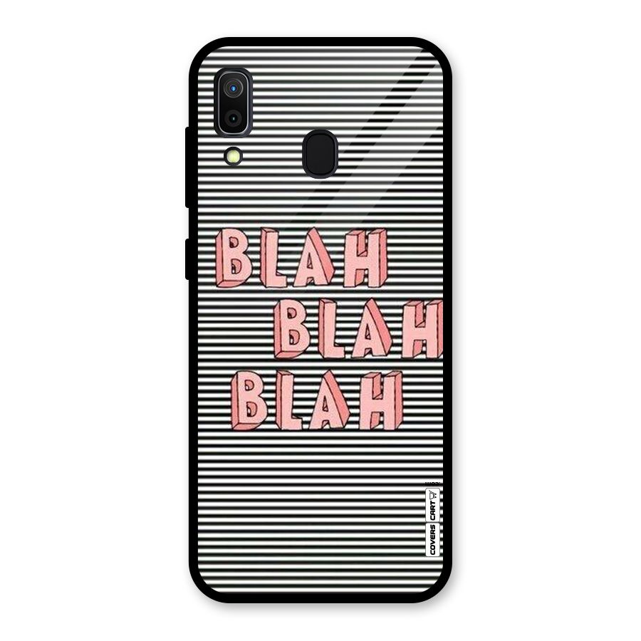 Blah Stripes Glass Back Case for Galaxy A30