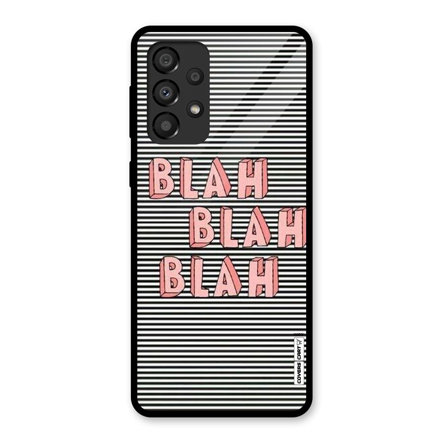 Blah Stripes Glass Back Case for Galaxy A33 5G