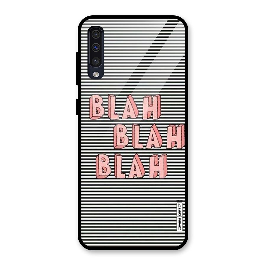 Blah Stripes Glass Back Case for Galaxy A50