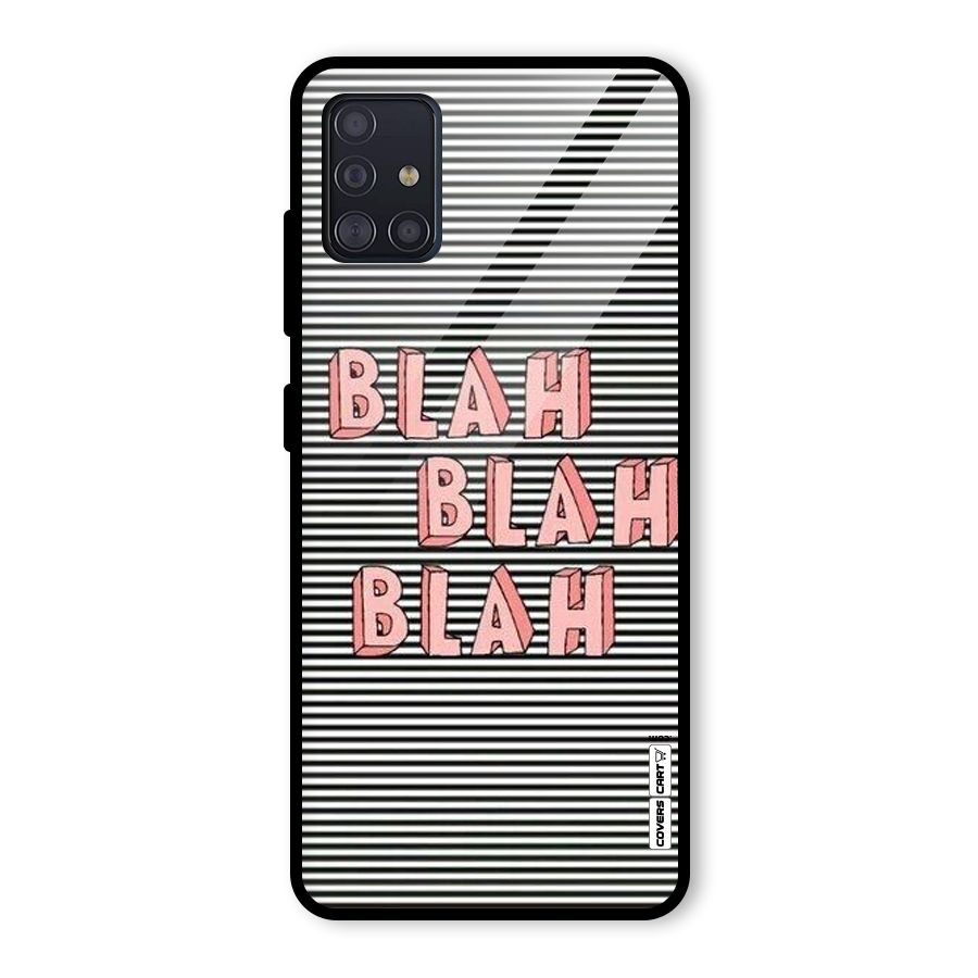 Blah Stripes Glass Back Case for Galaxy A51