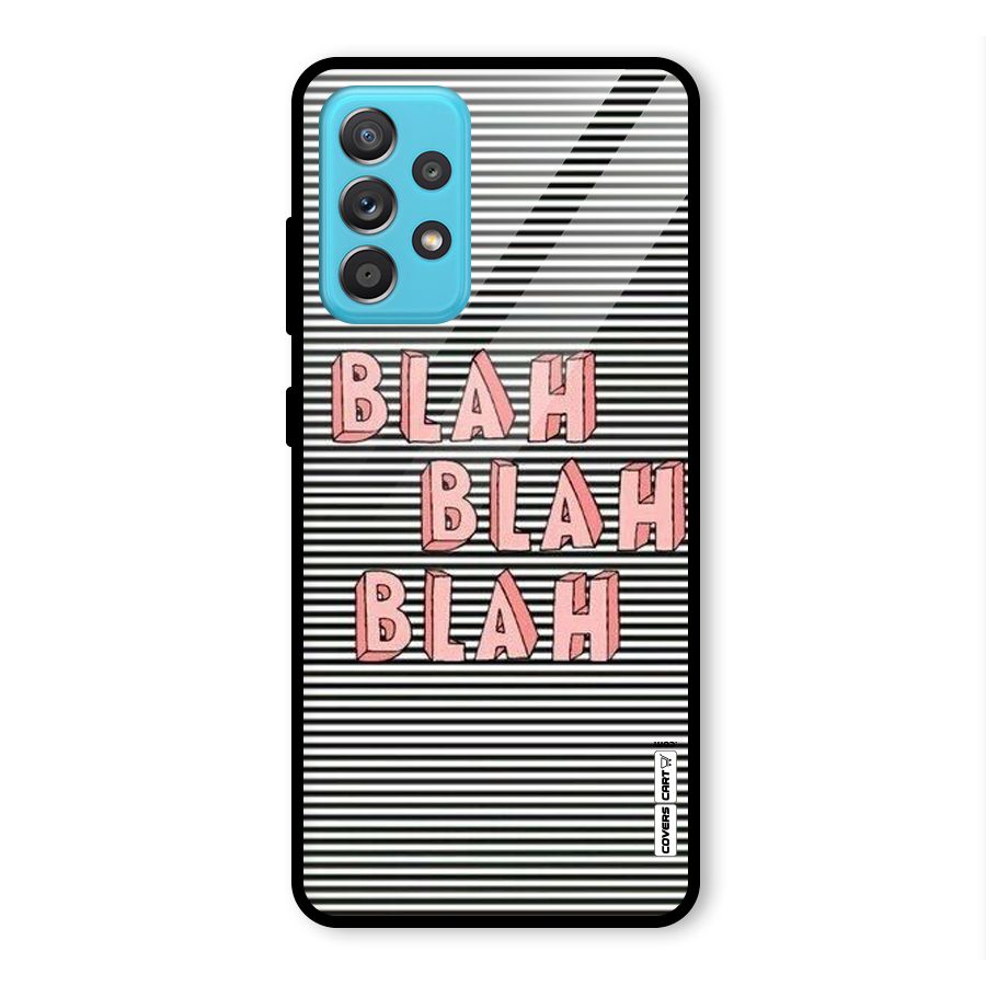 Blah Stripes Glass Back Case for Galaxy A52
