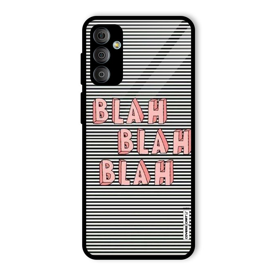 Blah Stripes Glass Back Case for Galaxy F23