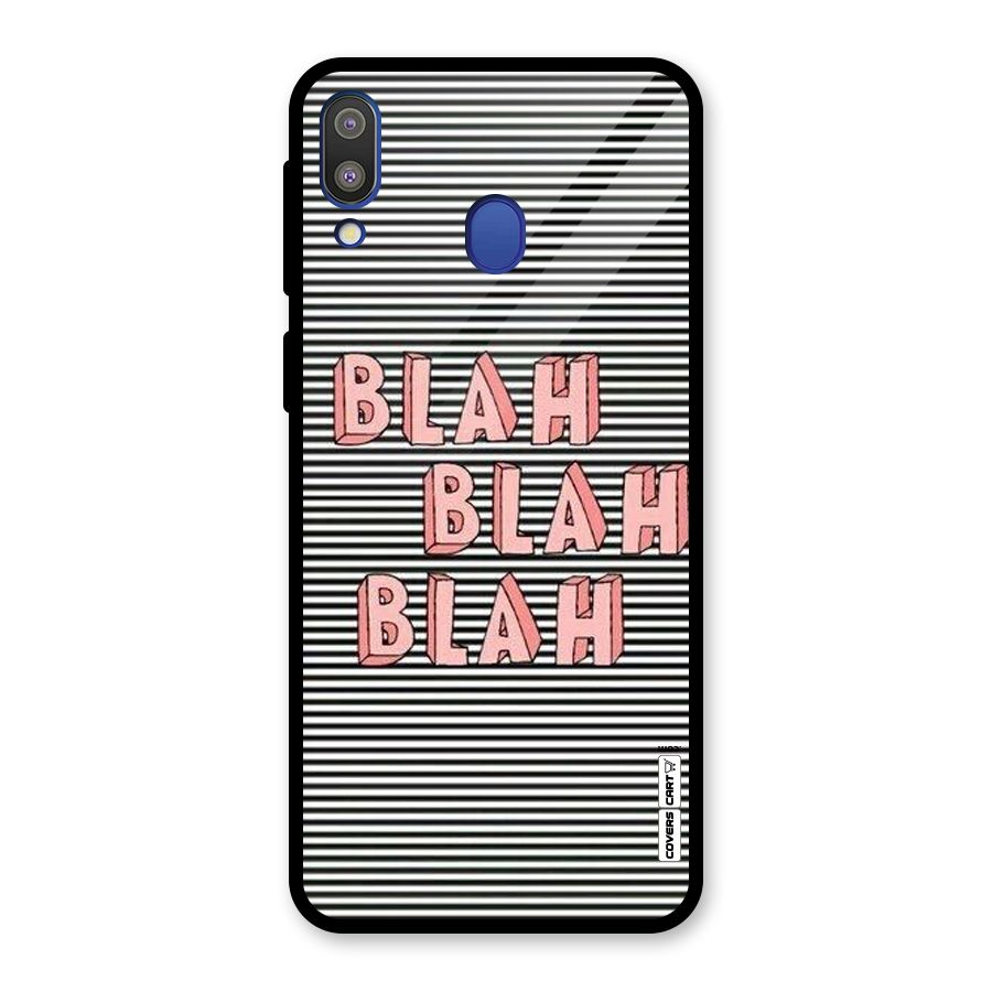 Blah Stripes Glass Back Case for Galaxy M20