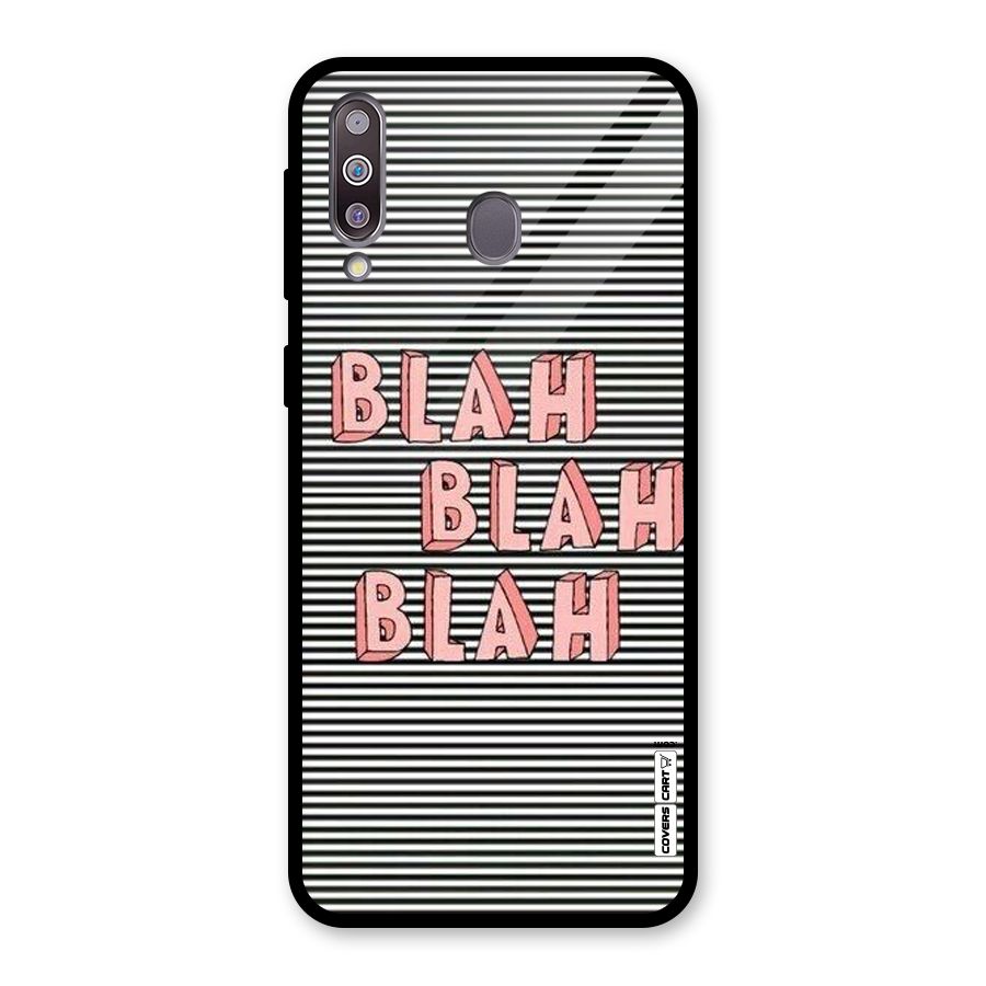 Blah Stripes Glass Back Case for Galaxy M30