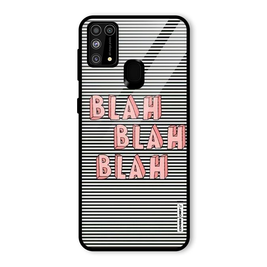 Blah Stripes Glass Back Case for Galaxy M31