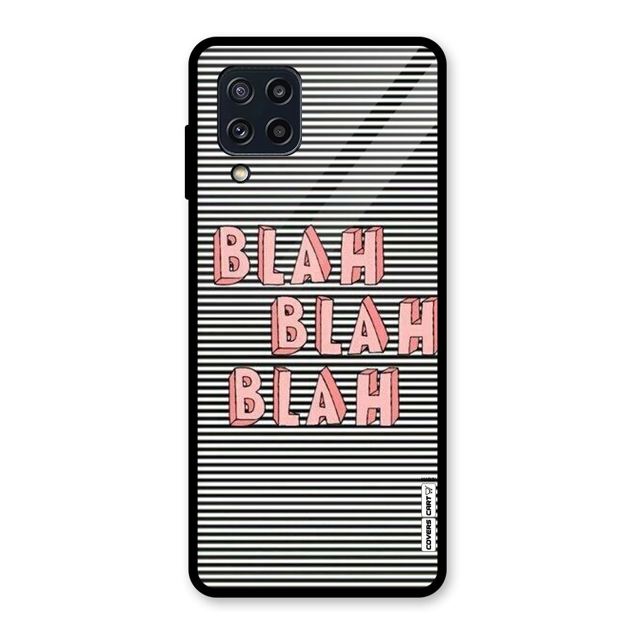 Blah Stripes Glass Back Case for Galaxy M32