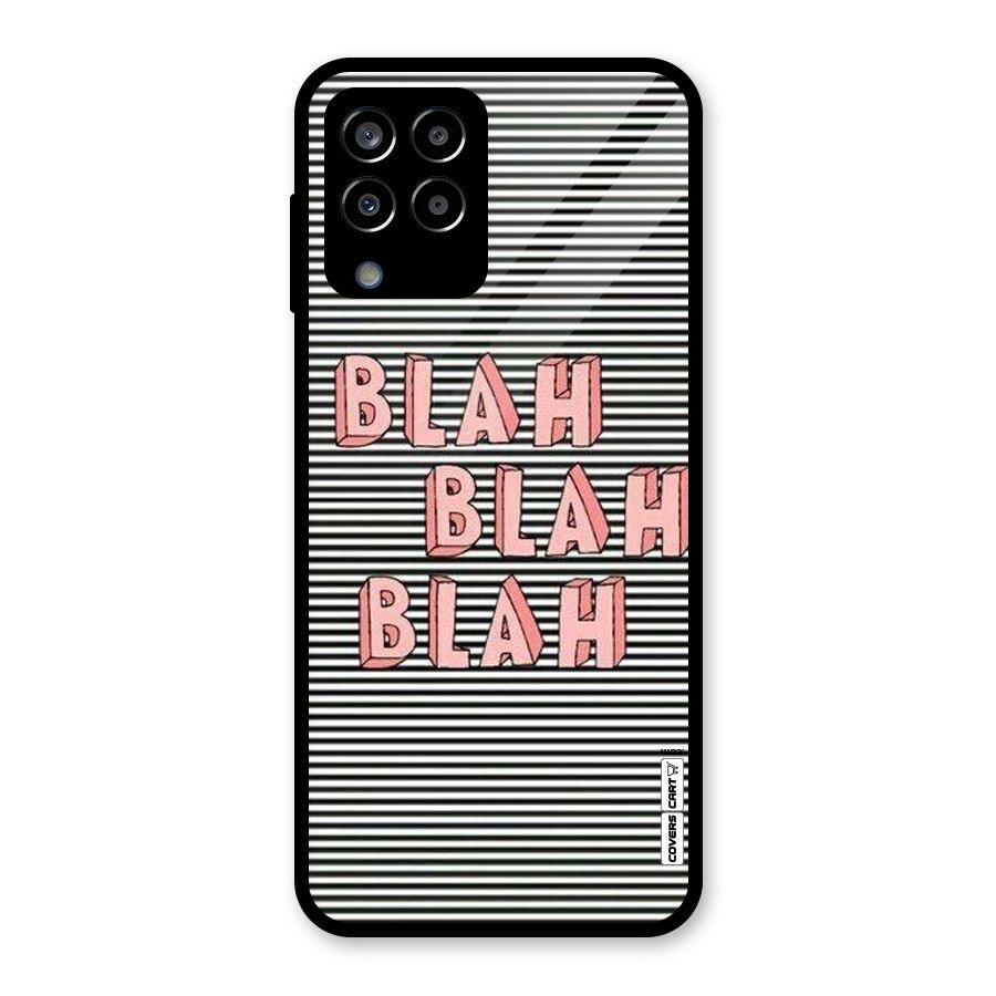 Blah Stripes Glass Back Case for Galaxy M33
