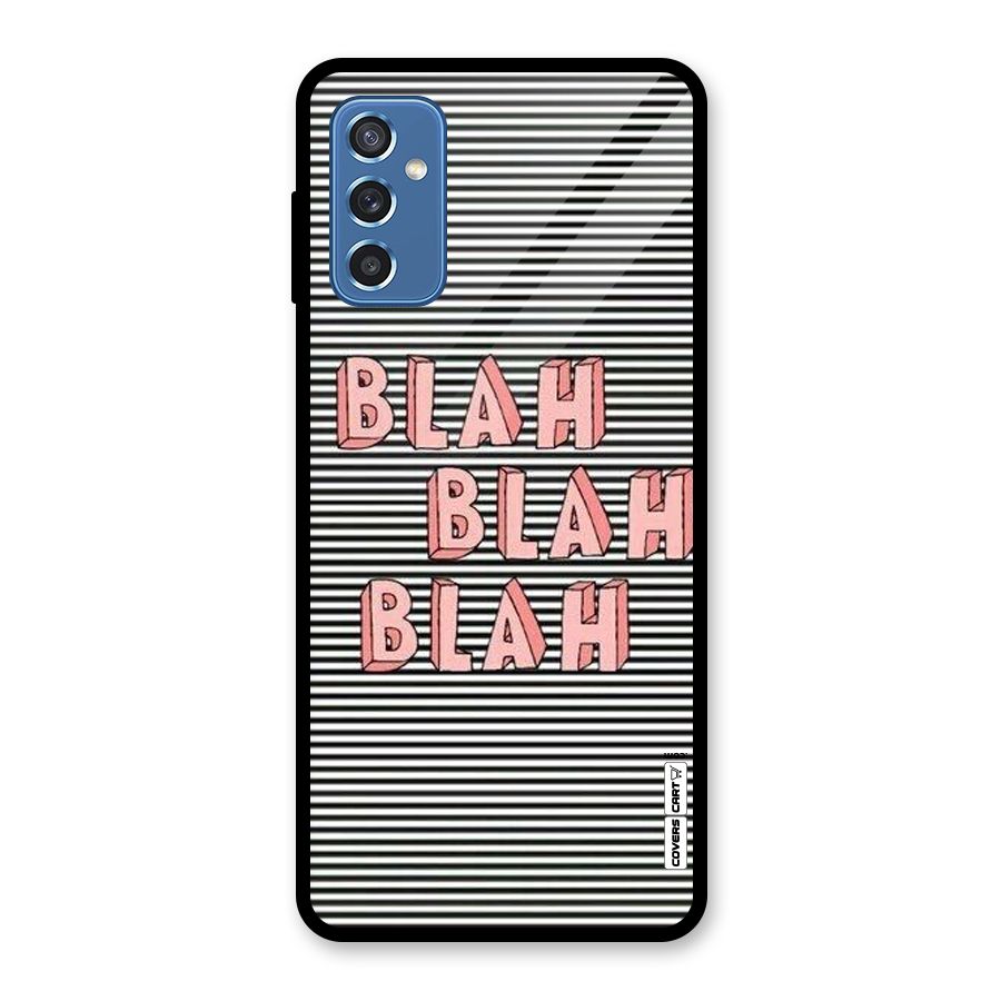 Blah Stripes Glass Back Case for Galaxy M52 5G