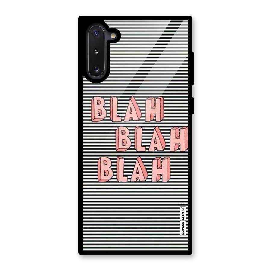 Blah Stripes Glass Back Case for Galaxy Note 10