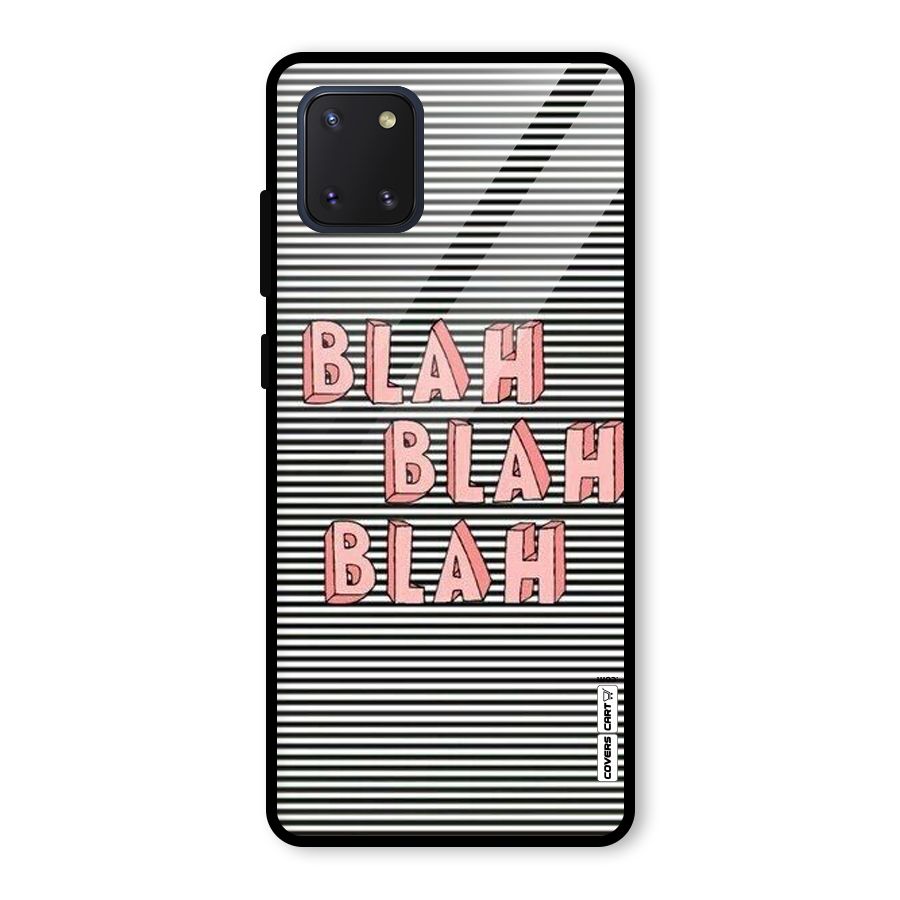 Blah Stripes Glass Back Case for Galaxy Note 10 Lite