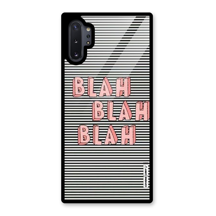 Blah Stripes Glass Back Case for Galaxy Note 10 Plus