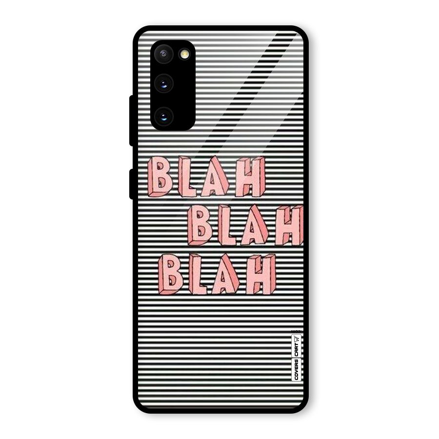 Blah Stripes Glass Back Case for Galaxy S20 FE 5G