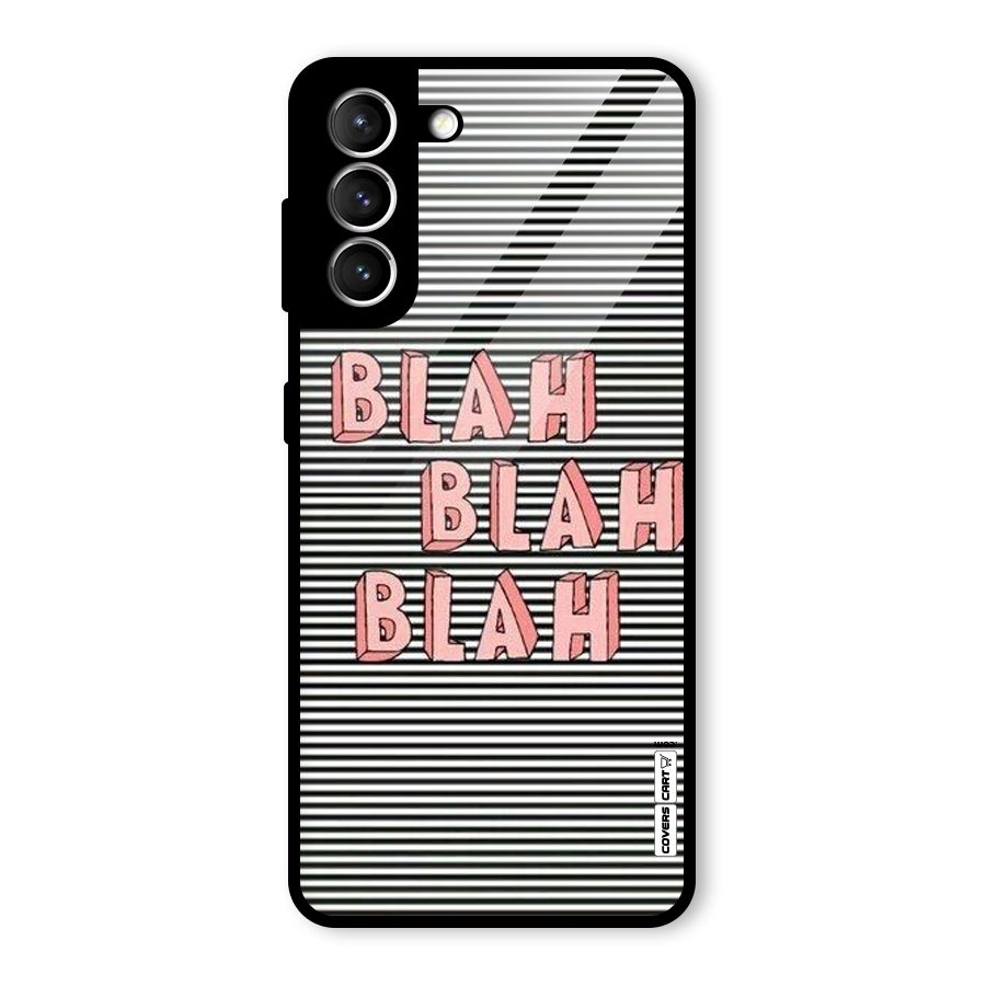 Blah Stripes Glass Back Case for Galaxy S21 5G