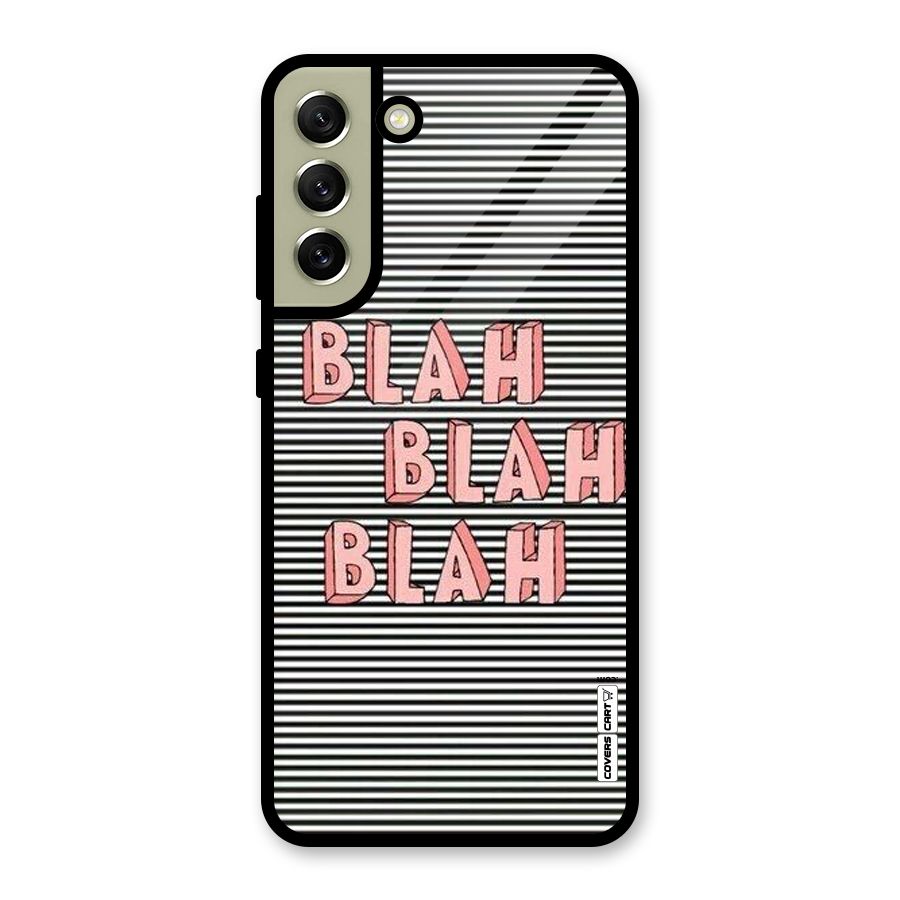 Blah Stripes Glass Back Case for Galaxy S21 FE 5G