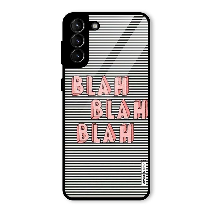 Blah Stripes Glass Back Case for Galaxy S21 Plus