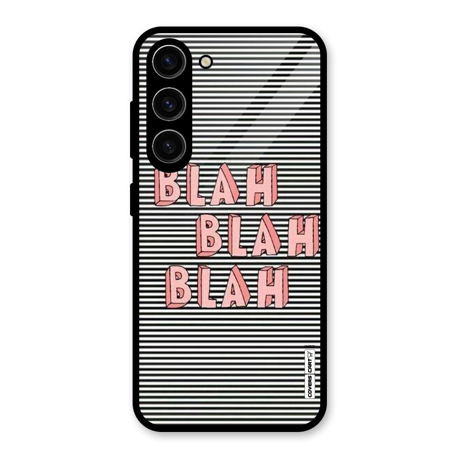 Blah Stripes Glass Back Case for Galaxy S23