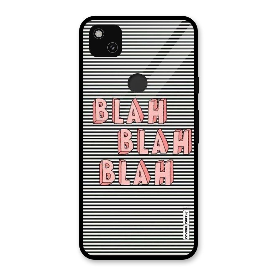 Blah Stripes Glass Back Case for Google Pixel 4a