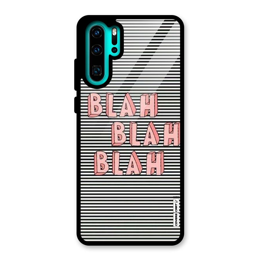 Blah Stripes Glass Back Case for Huawei P30 Pro
