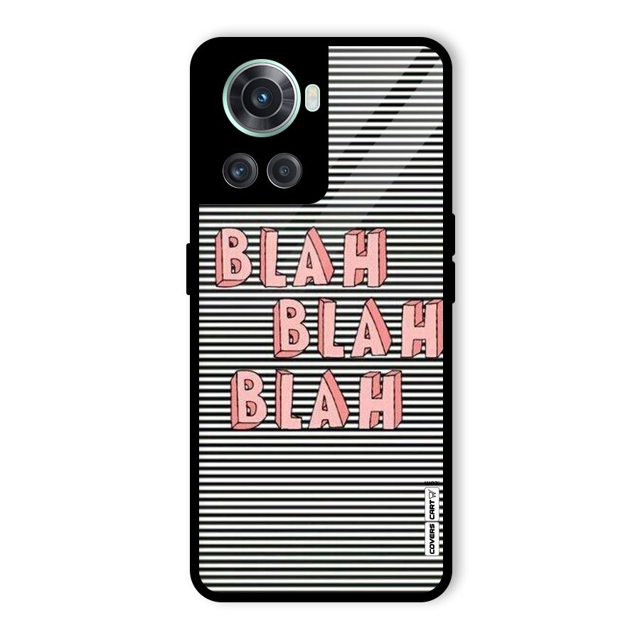 Blah Stripes Glass Back Case for OnePlus 10R