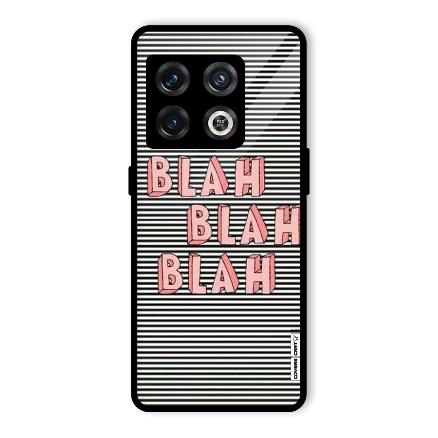 Blah Stripes Glass Back Case for OnePlus 10 Pro 5G
