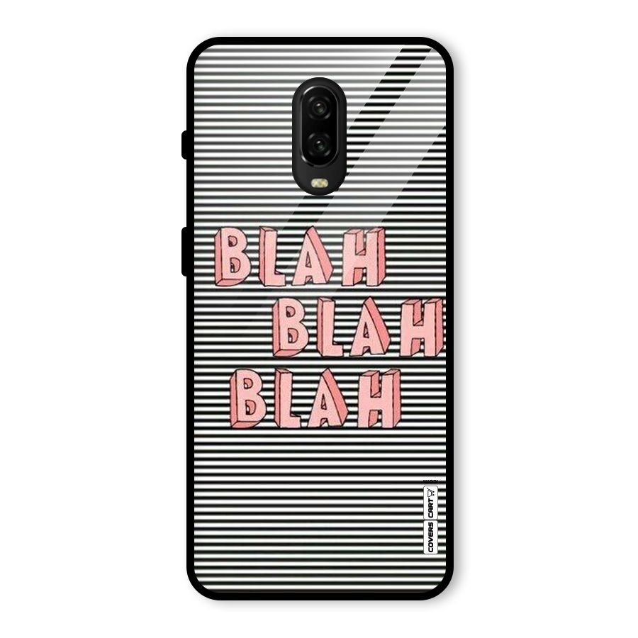 Blah Stripes Glass Back Case for OnePlus 6T