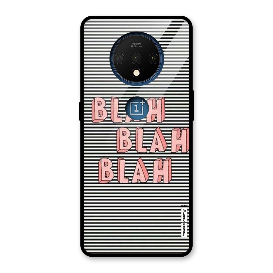 Blah Stripes Glass Back Case for OnePlus 7T