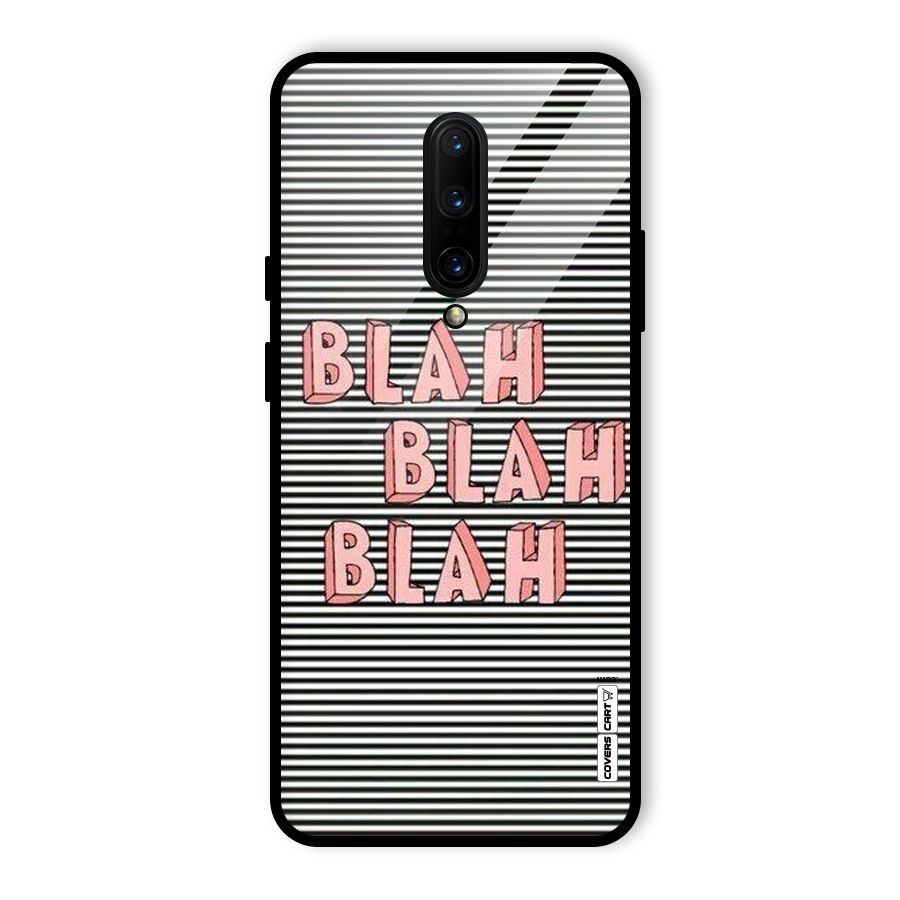 Blah Stripes Glass Back Case for OnePlus 7 Pro