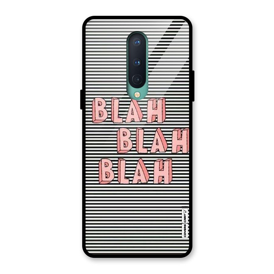 Blah Stripes Glass Back Case for OnePlus 8